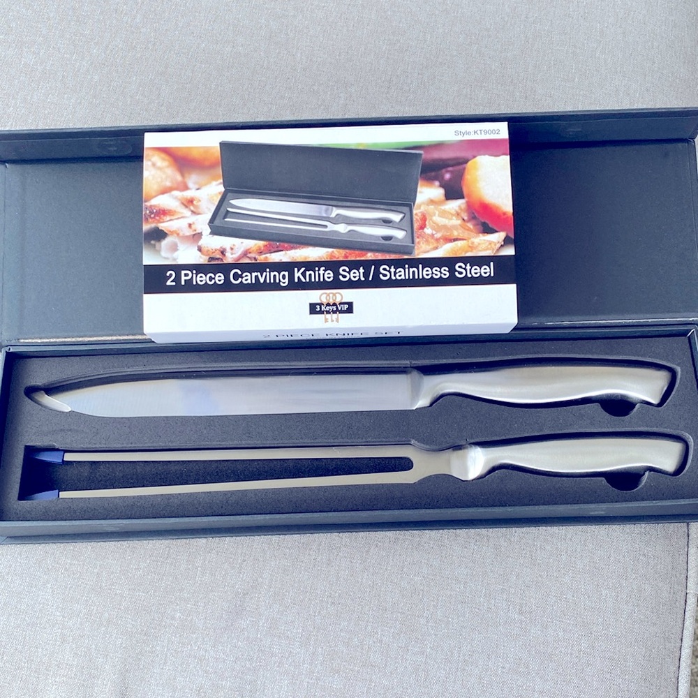 2 piece Carving Knife Set. Stainless Steel